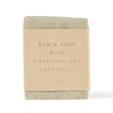Saipua black soap with charcoal and patchouli