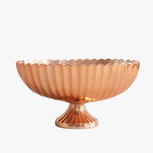 footed copper vase, large