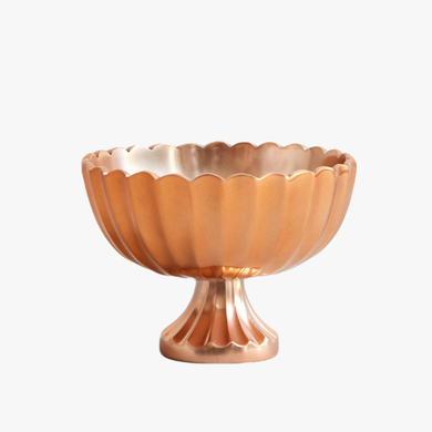 footed copper vase, small