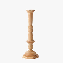 Load image into Gallery viewer, hand carved wood candlesticks