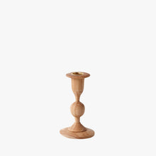 Load image into Gallery viewer, hand carved wood candlesticks