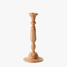 Load image into Gallery viewer, hand carved wood candlesticks