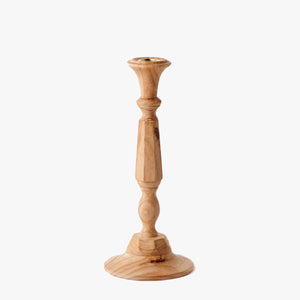 hand carved wood candlesticks