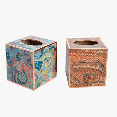 marbled paper tissue box